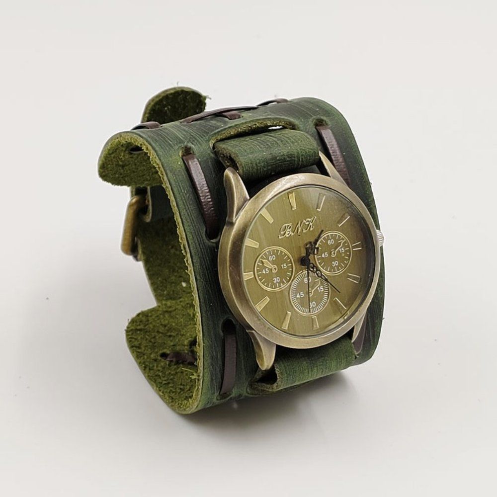 ✨✨BRAND NEW Punk Style Vintage Leather Men's Watch - Picture 2 of 6